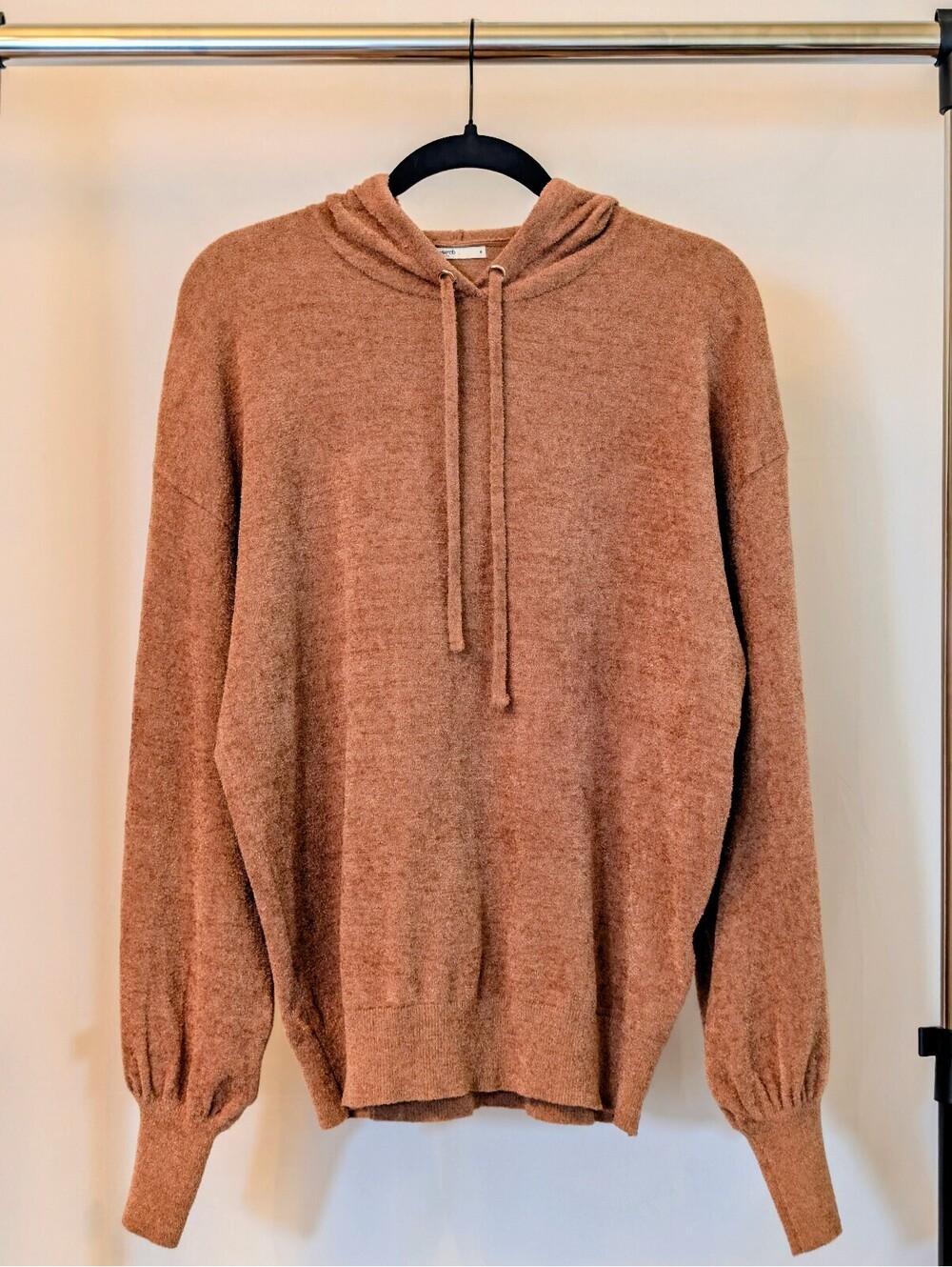 House of CB Lexi Slouchy Hoodie Womens S Toffee Brown Tonal Cozycore EarthTones